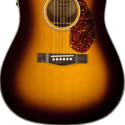 Fender CD-140SCE Dreadnought Acoustic Electric Guitar. Walnut FB, Sunburst w/case image 1