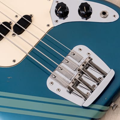 1973 Fender Mustang Bass Competition Burgundy Vintage Short Scale Bass w/ Case image 8