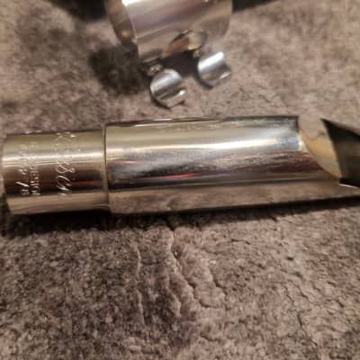 Berg Larsen 120 2 SMS alto saxophone mouthpiece vintage metal with ligature, cap and box image 4