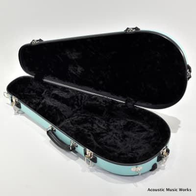 Calton Cases F or A Model Mandolin Case, Sonic Blue, Black Interior image 3