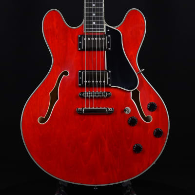 Eastman T386 Semi-Hollow Thinline Ebony Fingerboard Kent Armstrong Humbuckers Red 2023 (P2202623) image 1