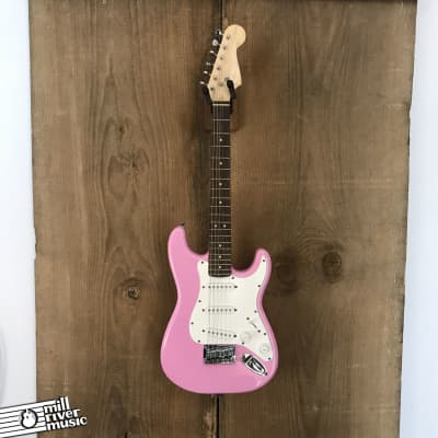Squier Mini-Strat Electric Guitar Pink Used image 2