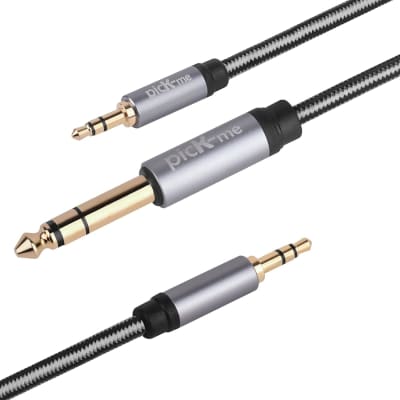 Vention 3.5mm to 6.35mm Adapter Jack Audio Cable for Mixer Amplifier Guitar  Male to Male Aux Cabo (3M/10ft)-Black : : Electronics