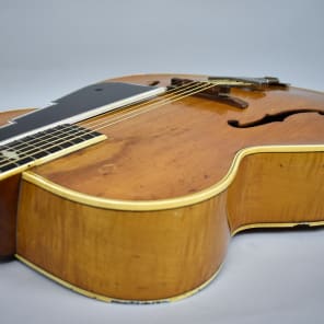 Vega  C-56 Original Vintage Blond Archtop Hollowbody Acoustic Guitar 1940s Blond image 5