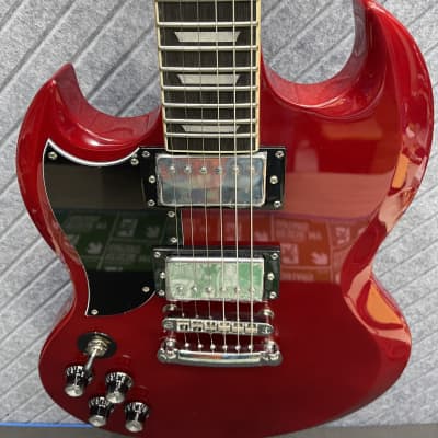 Harley Benton DC-580 CH LH Left Handed Vintage Cherry The Better Benton! Includes Our In USA Fret Dress image 6