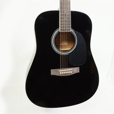 Jay Turser JJ45-BK JJ-45 Series Dreadnought Mahogany Neck 6-String Acoustic Guitar - Black image 1