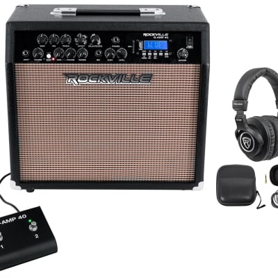 Rockville G-AMP 40 Guitar Amplifier Amp Speaker Cabinet w/Bluetooth+Headphones image 1
