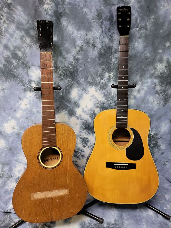 Two Luthier Repair Project Guitars Hondo USA U-Fix As is One Price for both! image 1