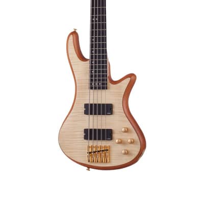 Schecter Stiletto Custom-5 Active 5-String Bass Natural Satin for sale