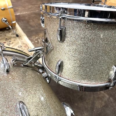 Gretsch BroadKaster Name Band 50’s - Peacock Sparkle 3 PC Set image 6