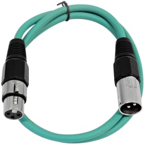 SEISMIC AUDIO (6 PACK) Green 3' XLR Patch Cables  Snake image 4