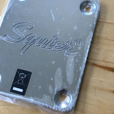 Vintage Fender Squier Neck Plate Chrome Plating Original Natural Light Relic NOS image 4