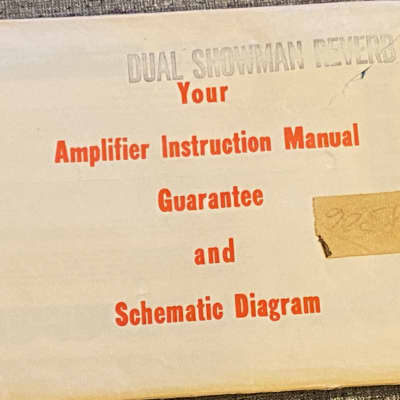 Fender 1970 Owners Manual, Warranty, Schematic, Hang Tags-Dual Showman Reverb image 4