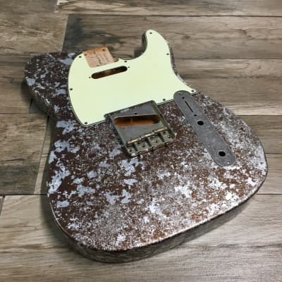 FRANCHIN Mars guitar body Impressionist METALLIC LEAF (Silver/Bronze texture) Alder T-type Made in Italy - Stock piece #18410224 for sale