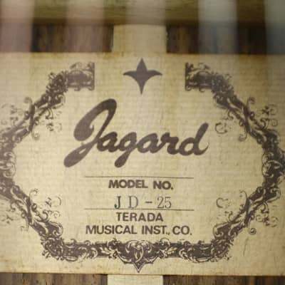 Vintage 1970's Japan vintage Acoustic Guitar Jagard JD-25 TERADA Made in Japan image 8