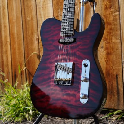 G&L USA CUSTOM SHOP ASAT Classic Crimson Burst 6-String Electric Guitar (2021) image 6
