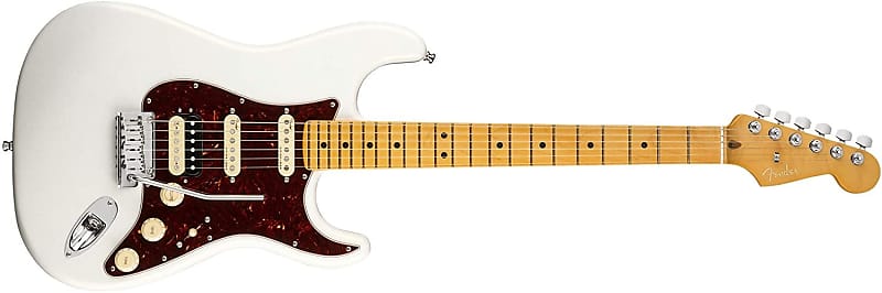 Fender American Ultra Stratocaster HSS MN Arctic Pearl w/Hardshell Case image 1