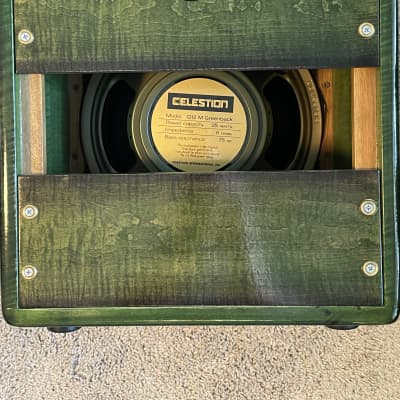 Ashen Amps Ashen Amps Custom Ordered 1X12 Speaker Cabinet 2020's - Emerald Green Flame Maple image 4