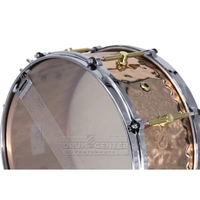 Canopus 'The Bronze' Hammered Snare Drum 14x6.5 w/Die Cast Hoops image 3