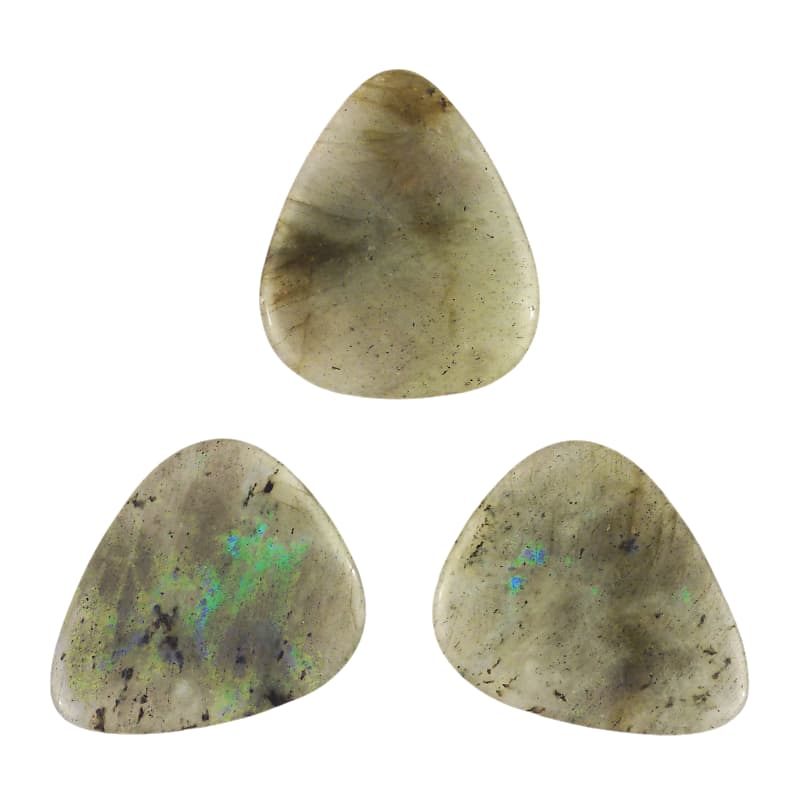 Labradorite Stone Guitar Or Bass Pick - Specialty Handmade Gemstone Exotic Plectrum - 12 Pack New image 1