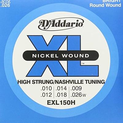 D'Addario EXL150H Nickel Wound Electric Guitar Strings, High-Strung/Nashville Tu image 6