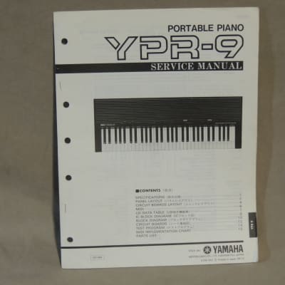 Yamaha Portable Piano YPR-9 Service Manual [Three Wave Music]