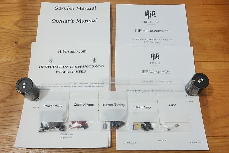 Sansui AU-417 restoration kit filter capacitor repair rebuild fix  			