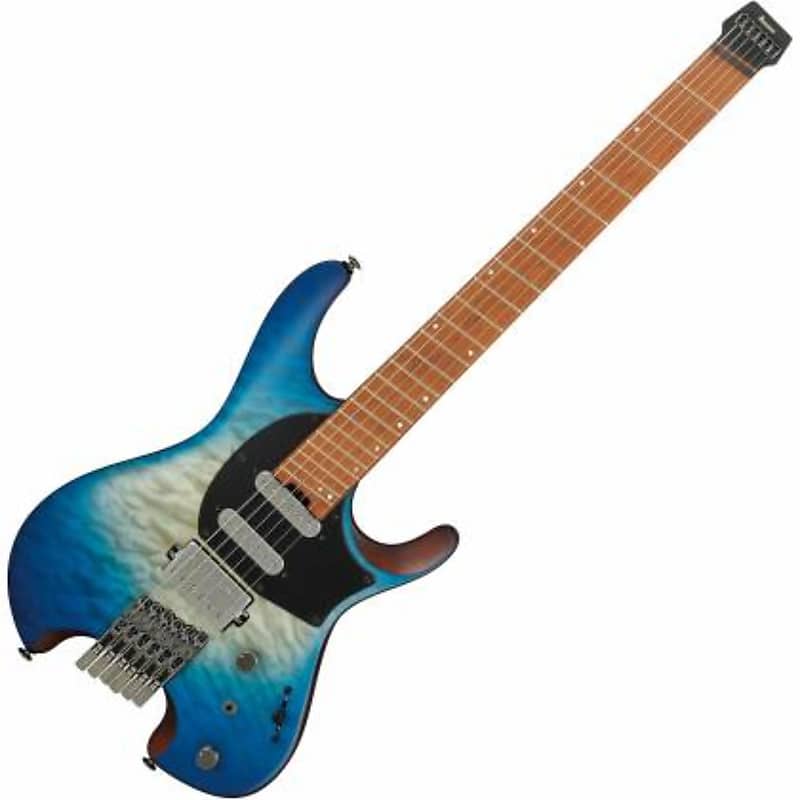 Ibanez Qx54 Qm Blue Sapphire Burst Headless Multiscale Fanned | Reverb