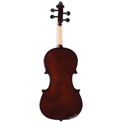 Palatino VN-450 Allegro Hand-Carved Violin Outfit with Case and Bow, 1/4 Size, Golden Brown image 3