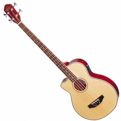 Oscar Schmidt OB100NLH Acoustic-Electric Bass, Left-handed, Select Spruce Top, Mahogany Sides image 1