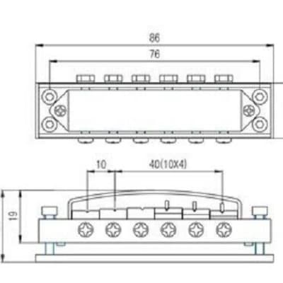 Quality Tune o matic Bridge for Rickenbacker in Chrome image 6