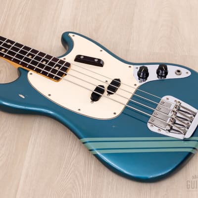 1973 Fender Mustang Bass Competition Burgundy Vintage Short Scale Bass w/ Case image 10