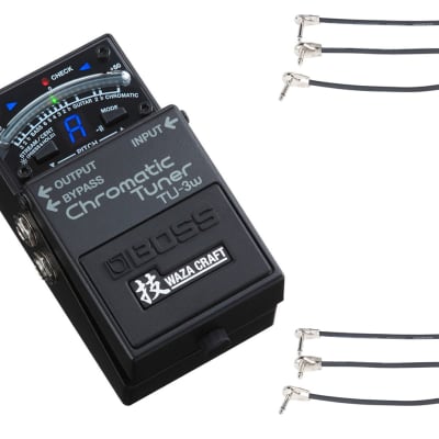 Boss TU-3W Chromatic Tuner WAZA CRAFT + 2x Gator Patch Cable 3 Pack