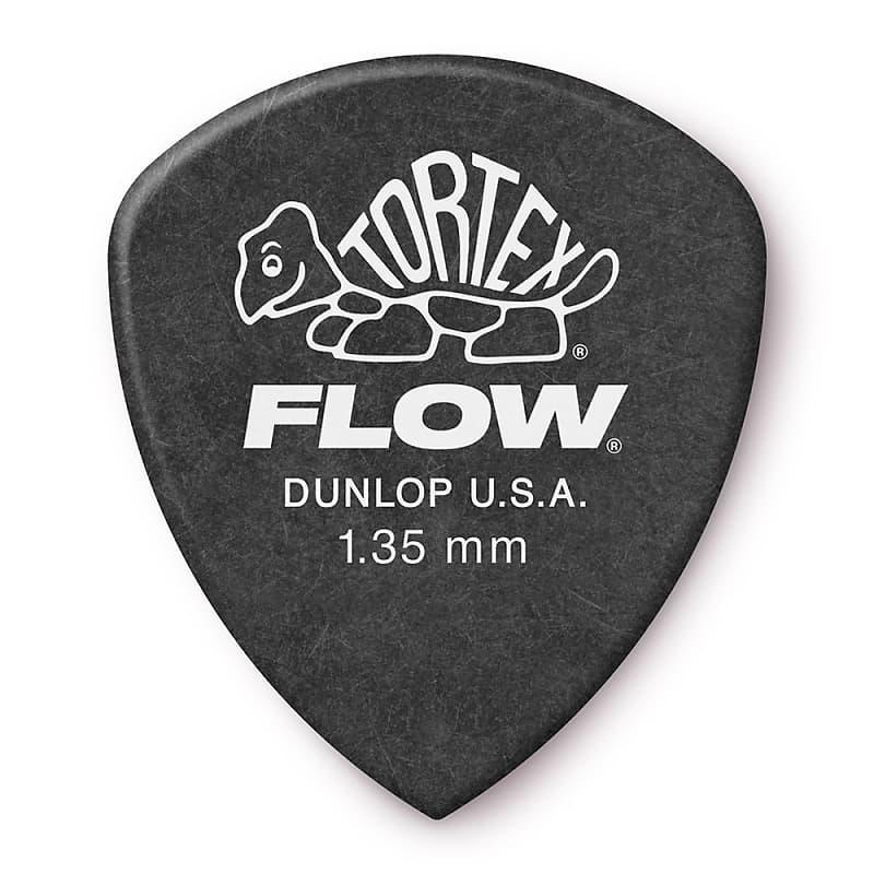 Dunlop 558P135 Tortex Flow Standard Pack, 12 Picks, 1.35mm, Black image 1