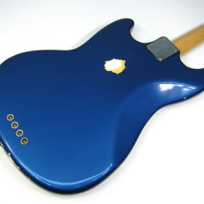 1971 Fender Mustang Bass Super Rare Blue Metal Flake Original Sparkle w MOTS Guard All Original! image 14