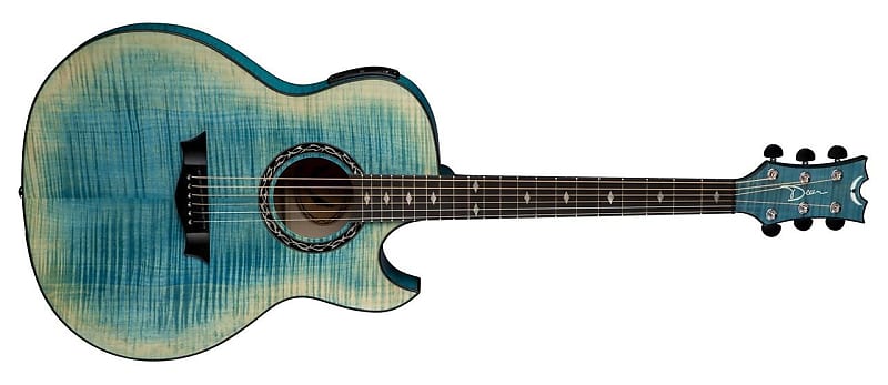 SOLD - Dean Exhibition Thin-Body Acoustic Bass in Faded Denim (TRADES  ADDED)