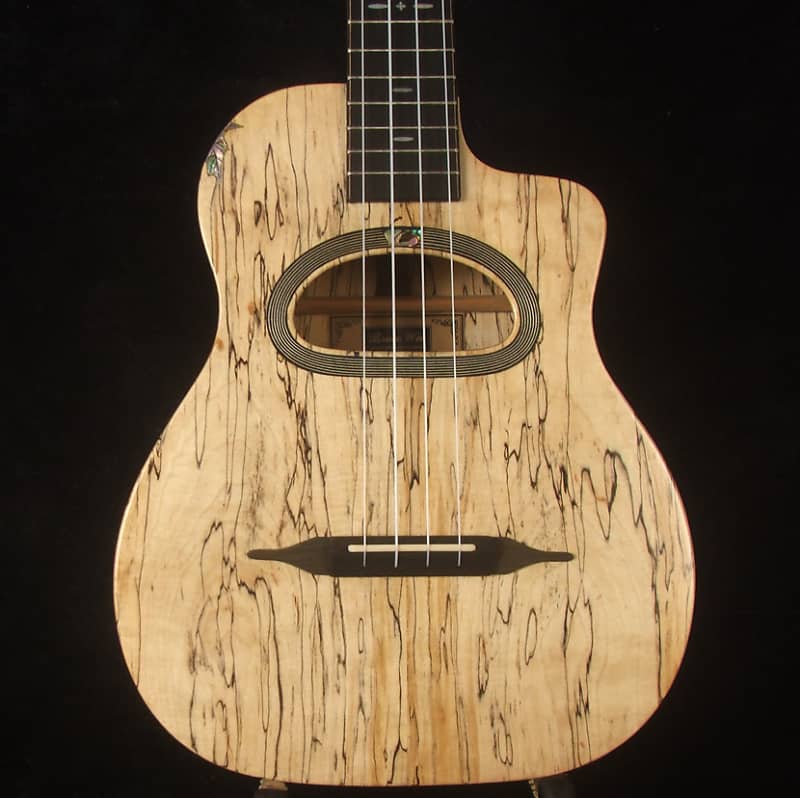 Bruce Wei Solid Spalted Maple Gypsy Tenor Ukulele, MOP Inlay GY17-2110 image 1