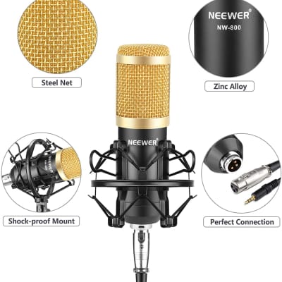 Tabletop Compact Microphone Isolation Shield + Condenser Microphone image 3