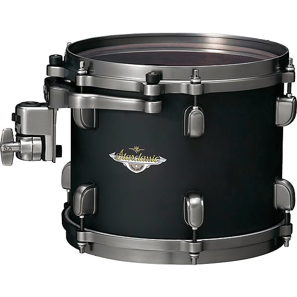 Tama MAT1008U-FBK Starclassic Maple Lacquer Rack Tom 10" x 8" - Flat Black/Smoked Black Nickel HW image 1