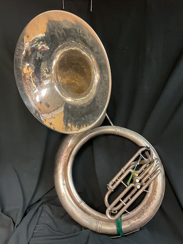 King Silver Plated Sousaphone Marching Tuba serial 714583 Reverb