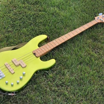 Upgraded Charvel Pro-Mod San Dimas Bass PJ IV 2021 - Present - Lime Green Metallic for sale
