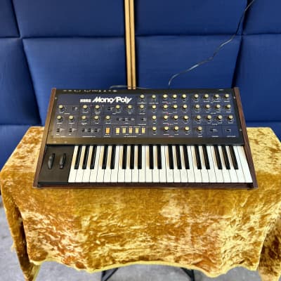 Korg Mono/Poly MP-4 analog synthesizer c 1981 Blue original vintage MIJ Japan synth RG image 2