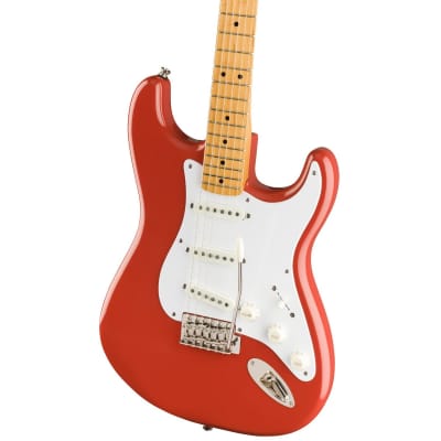 Squier Classic Vibe '50S Stratocaster Maple Fingerboard Electric Guitar Fiesta Red image 1