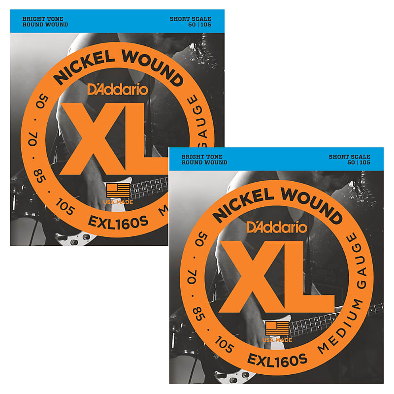 2 Sets of D'Addario EXL160S Nickel Wound Short Scale Medium Reverb