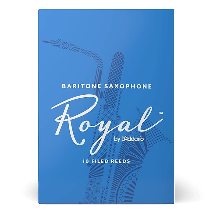 D'Addario Royal RLB1020 Baritone Saxophone Reed 10-Pack, Strength 2.0 image 1