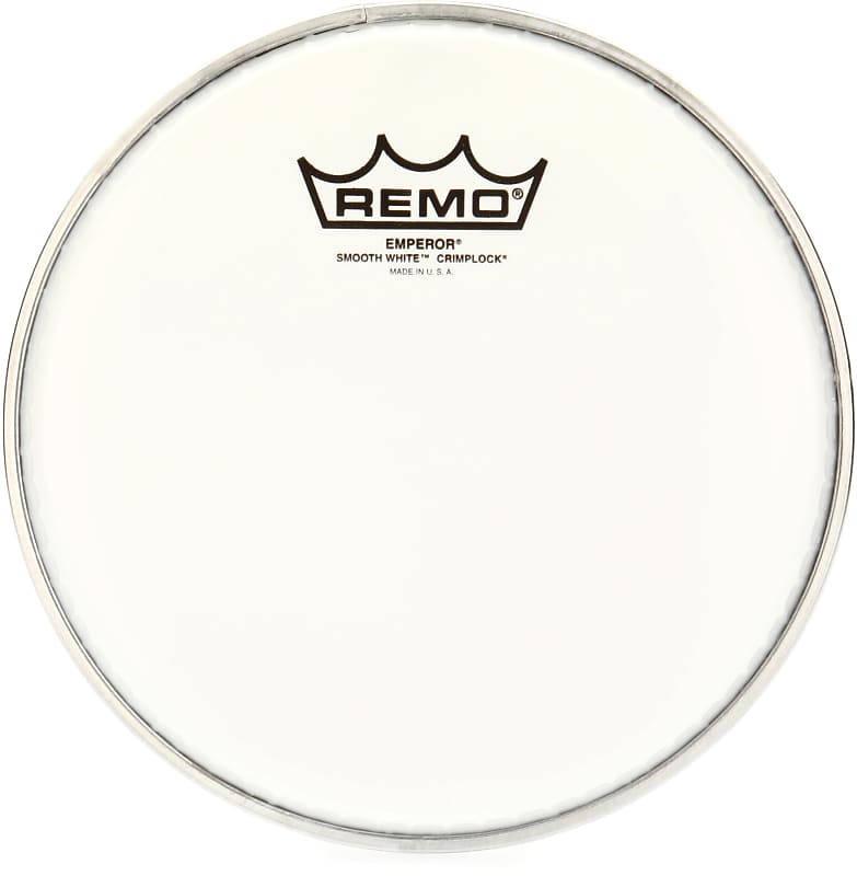 Remo Emperor Smooth White Crimplock Tenor Drumhead - 8 inch image 1