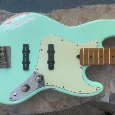 Real Life Relics Custom Shop Fully Loaded Bass Body Aged Seafoam Green image 3