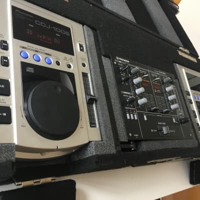 Pioneer CDJ-100s with DJM-300 mixer and travel case | Reverb
