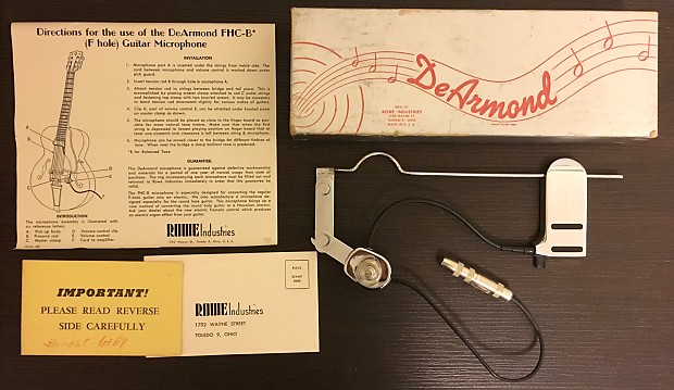 DeArmond FHC floating pickup for acoustic archtop (1957) image 1