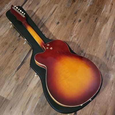 Kay K682 Galaxie II Electric Guitar 1960s Sunburst Great Condition W/Hard Case image 16